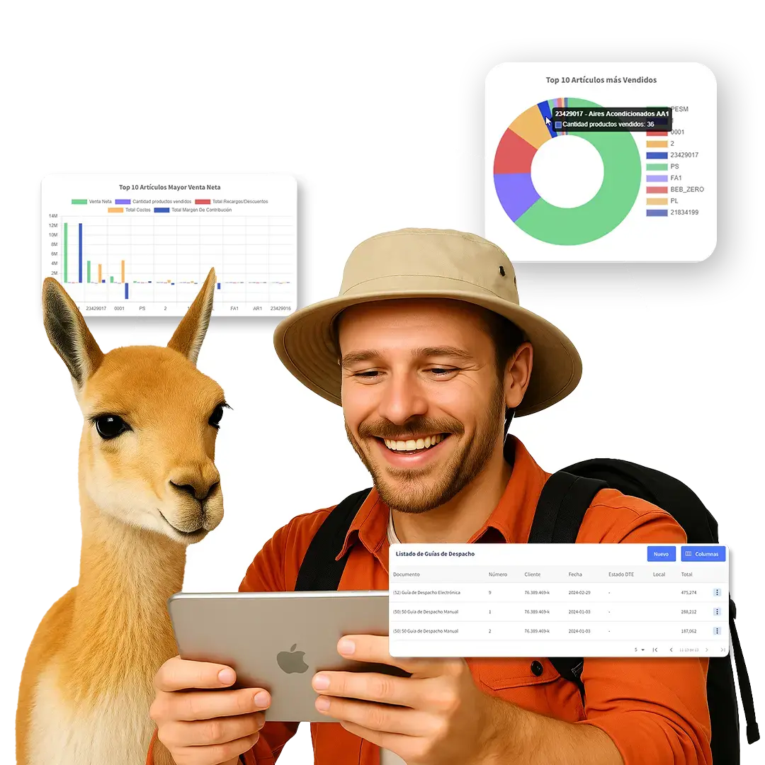 hombre con vicuña yipii