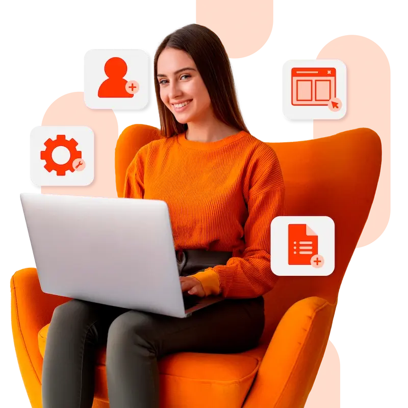 mujer-naranja-sillon